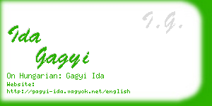 ida gagyi business card